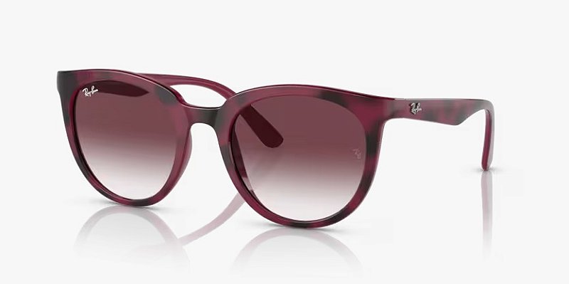 Oculos de Sol Ray-Ban RB4383L-53-655336 Havana Vinho Lente Rosado degrade