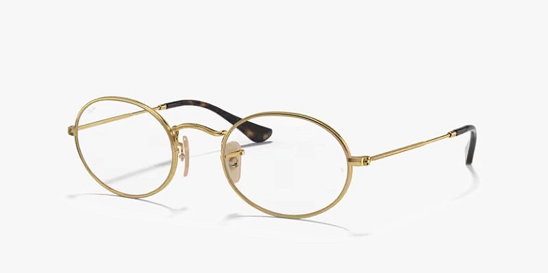 Óculos de Grau Ray-Ban Oval RX3547V-51-2500 Ouro
