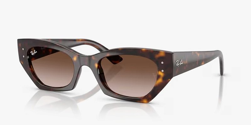 Óculos de sol Ray-Ban Zena RB4430-52-135913 Havana lentes Marrom degradê