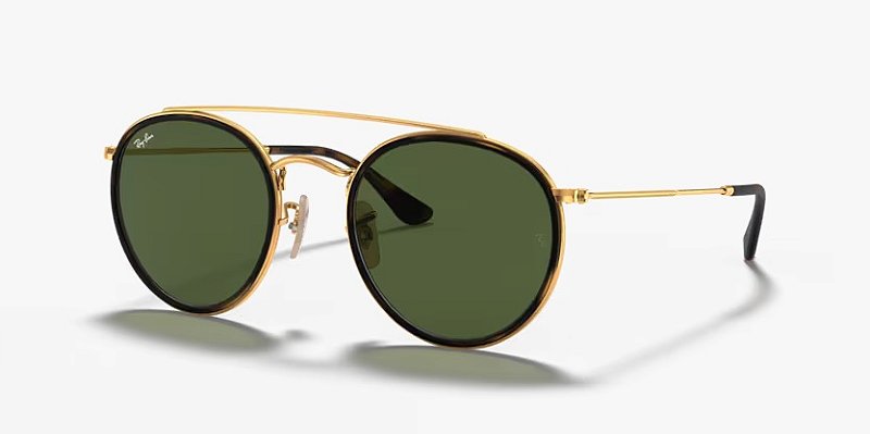 Óculos de sol Ray-Ban RB3647NL-51-001 Dourado-arista lentes Verde G-15