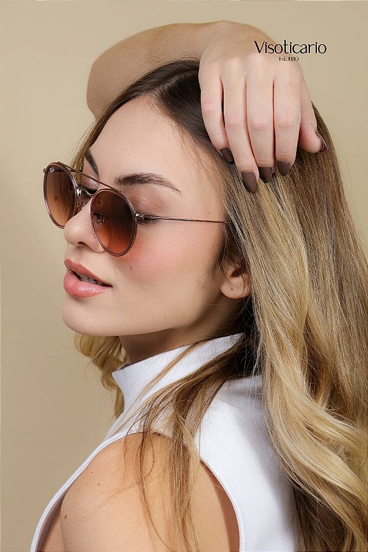 Óculos de sol Ray-Ban RB3647NL-51-9069A5 Cobre lentes Rosa/Marrom degradê