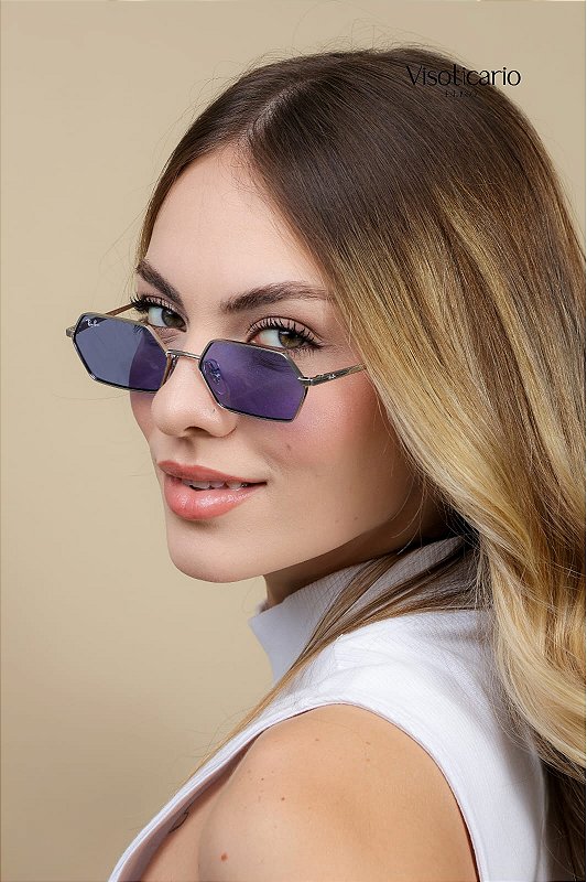 Óculos de sol Ray-Ban Yevi RB3728-58-003/80 Prata lentes Azul