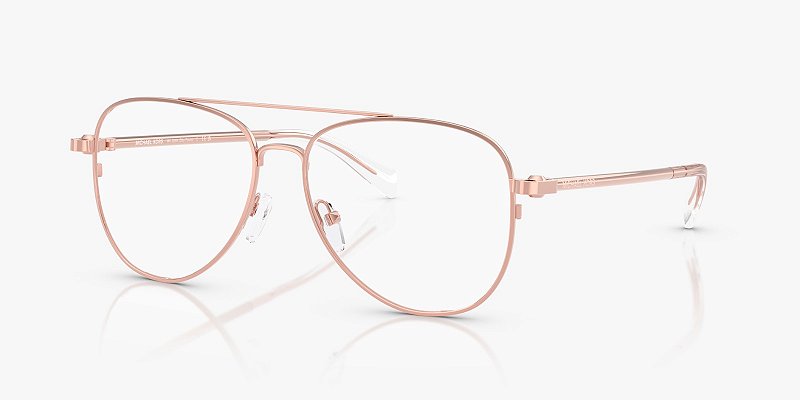 Óculos de grau Michael Kors São Paulo MK3089-56-1108 Ouro-rosé brilhante