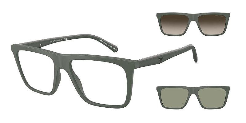 Óculos de Sol Emporio Armani EA4258-56-63121W Verde fosco lentes Transparente