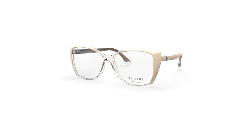 Oculos de Grau Jean Pierre JP21048-53-3846 Champanhe lateral Creme