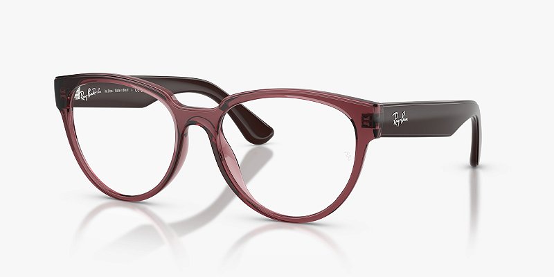 Óculos de Grau Ray-Ban RX7261L-55-5801 Marrom translúcido