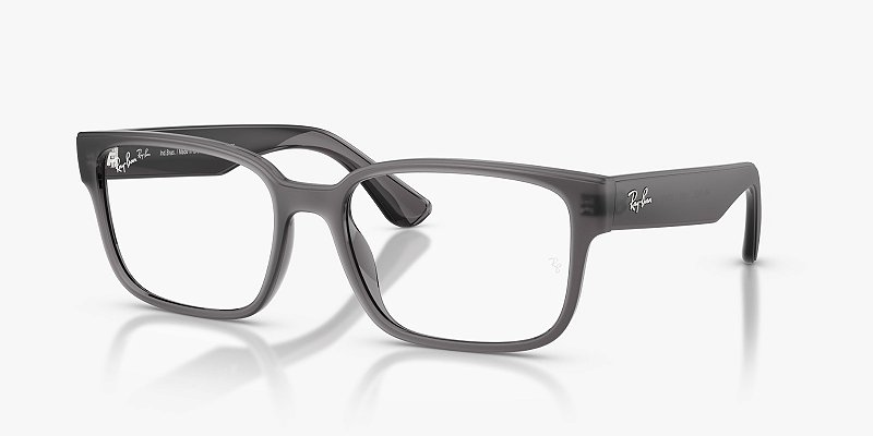 Óculos de Grau Ray-Ban RX7262L-57-8265 Cinza-escuro translúcido fosco