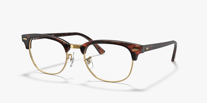 Óculos de Grau Ray-Ban Clubmaster RX5154-51-8058 Padrão tartaruga