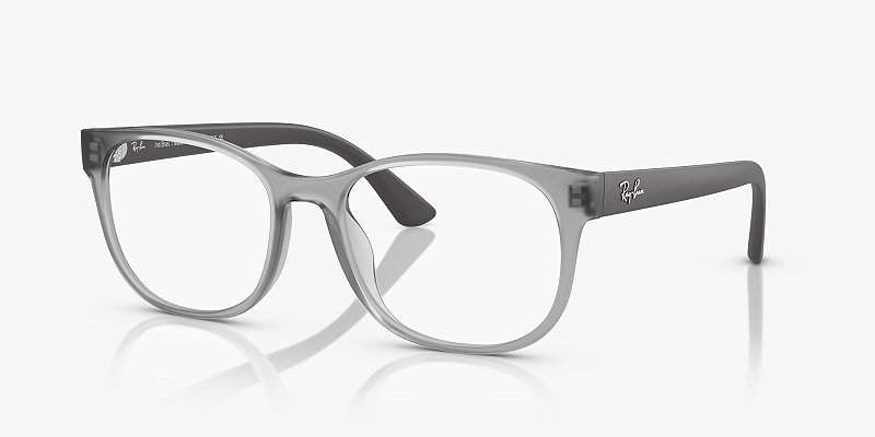 Óculos de Grau Ray-Ban RX7253L-55-8420 Cinza fosco translúcido
