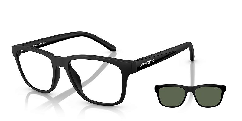 Óculos de Grau Arnette com Clip Turbine AN4347U-54-27581W Preto fosco