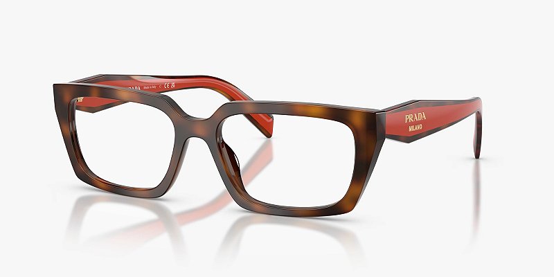 Óculos de Grau Prada PRD05V-55-01K1O1 Havana Juniper