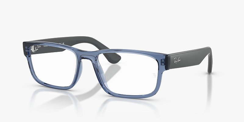 Óculos de Grau Ray-Ban RX7243L-56-8182 Azul-translúcido