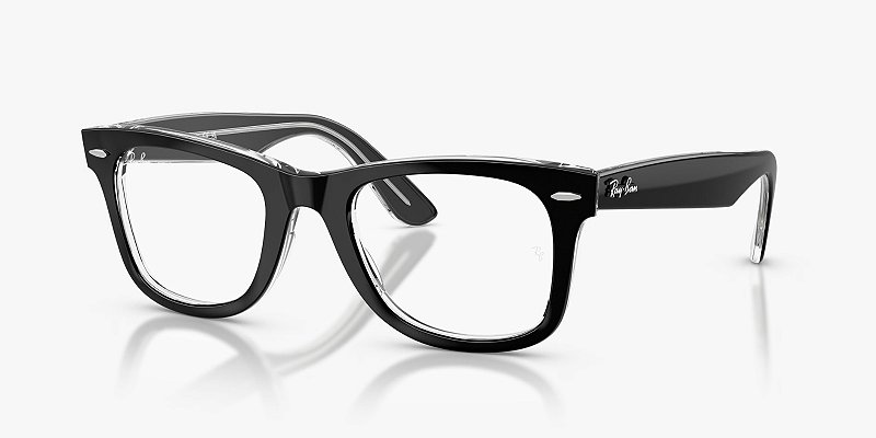Óculos de Grau Ray-Ban Wayfarer Ease RX4340V-50-2034 Preto sobre transparente
