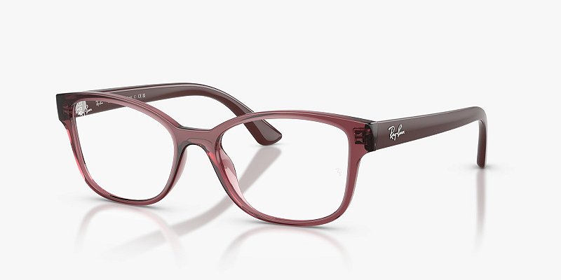 Óculos de Grau Ray-Ban RX7269L-52-8421 Marrom translúcido brilhante