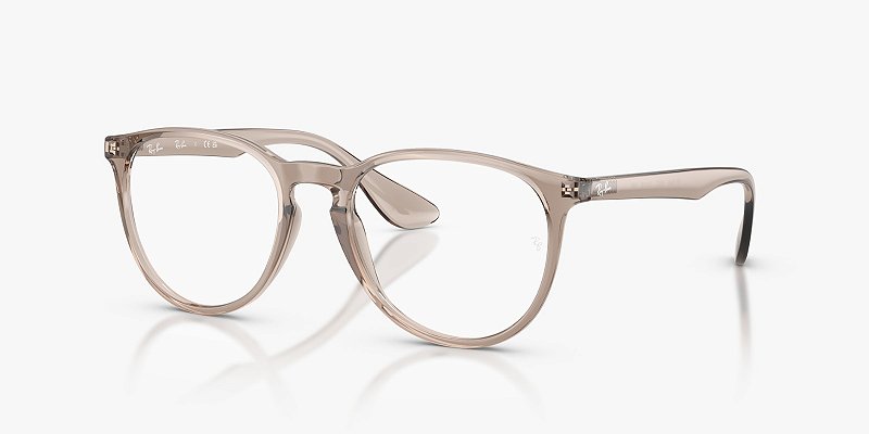 Oculos de Grau Ray-Ban Erika RX7046-51-8507 - Marrom-claro transparente