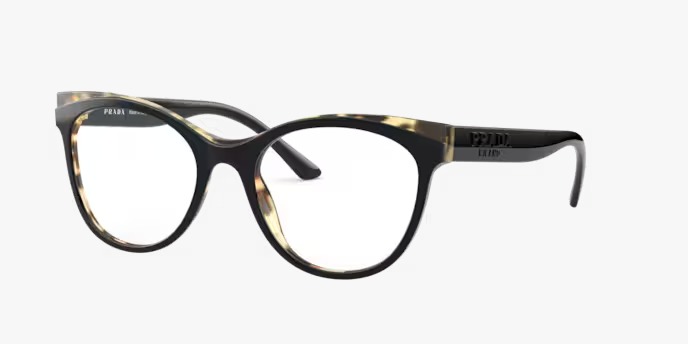 Oculos de Grau Prada PR05WV-53-3891O1 Preto e Havana