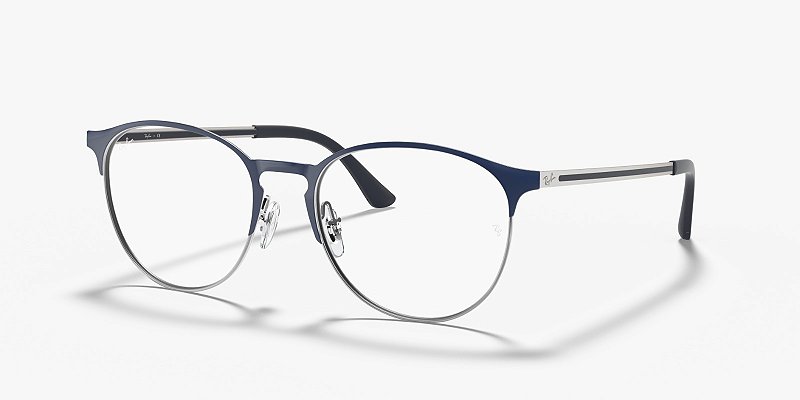 Óculos de Grau Ray-Ban RX6375-51-2981 Azul sobre Chumbo