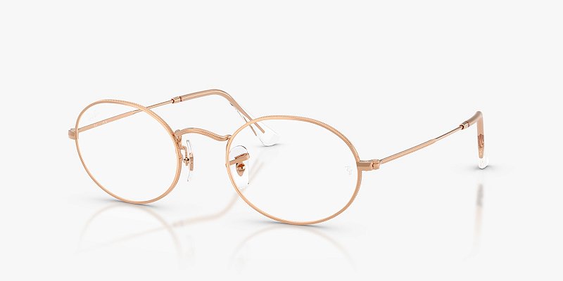 Óculos de Grau Ray-Ban Oval RX3547V-51-3094 - Ouro rosado