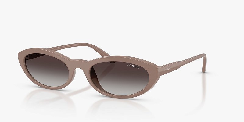 Óculos de Sol Vogue Oval Taupe lentes cinza degradê (VO5697SU)