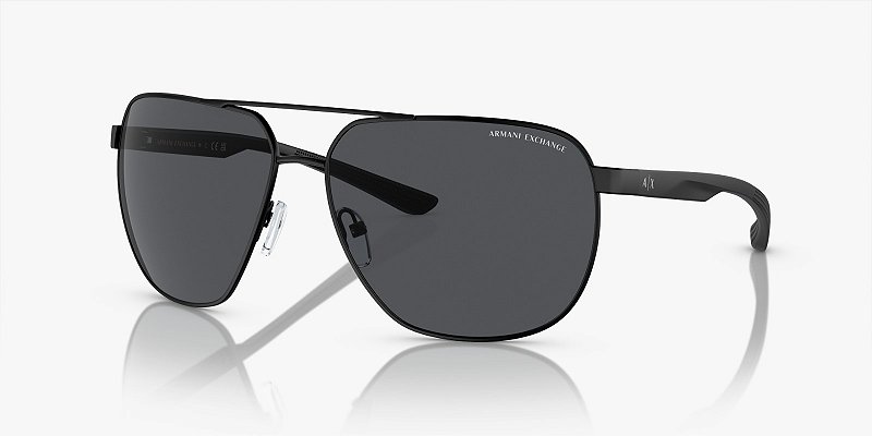 Óculos de Sol Armani Exchange Preto-fosco lente Cinza-escuro (AX2047S)