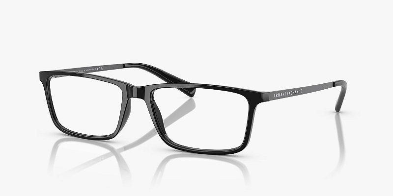 Óculos de Grau Armani Exchange AX3027L-55-8158 Preto-polido
