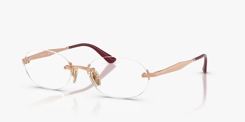 Óculos de Grau Vogue Oval Ouro rosado (VO4343-53-5152)
