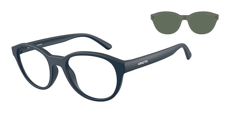 Óculos Clip-On Arnette AN4375-51-27591W - Azul-escuro fosco +Clip-On