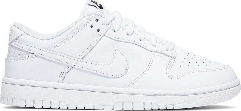 nike low dunks all white