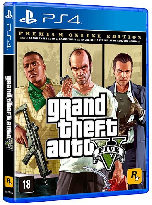 Jogo GTA 5 V Grand Theft Auto V- Ps3 - Midia Fisica - Usado