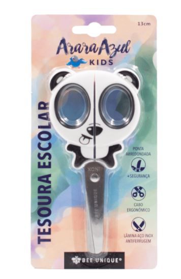 Tesoura Escolar Inox Panda Karoane