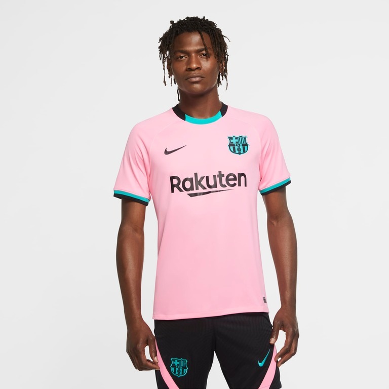 CAMISETA NIKE BARCELONA TORCEDOR PRO ROSA 20 21 mercadohype