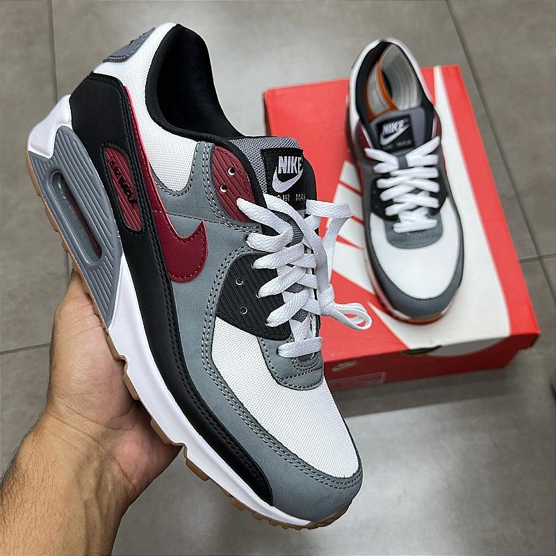 TÊNIS NIKE AIR MAX 90 WHITE TEAM RED (COMPLETO) - mercadohype