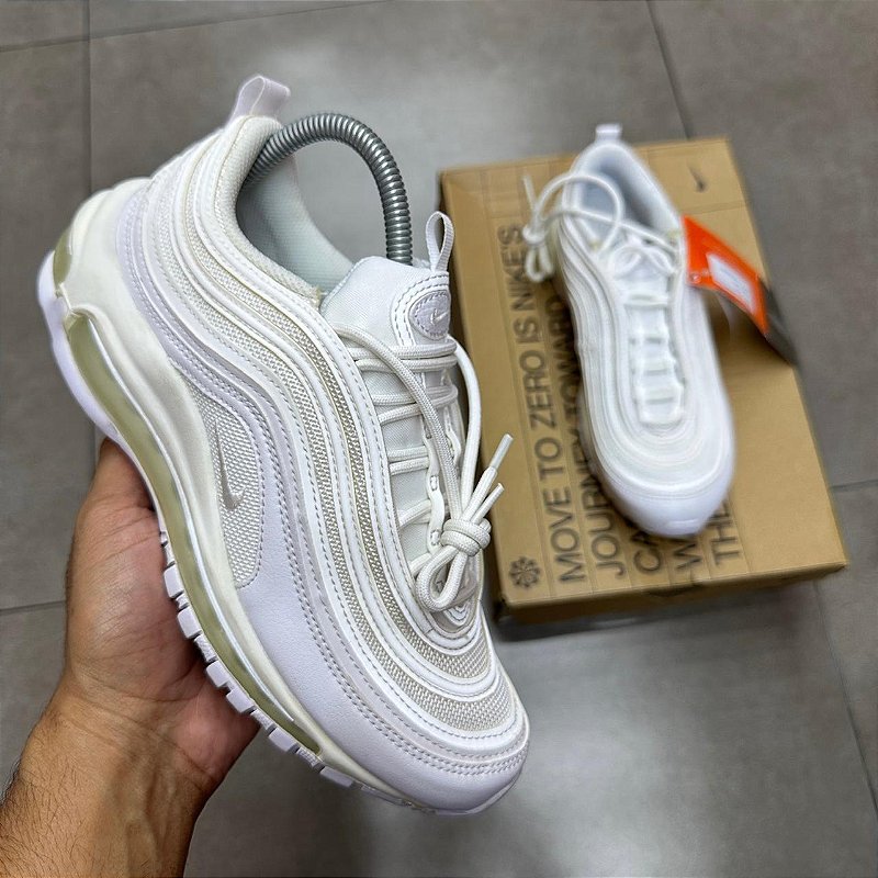 TÊNIS NIKE AIR MAX 97 TRIPLE WHITE (COMPLETO) - mercadohype