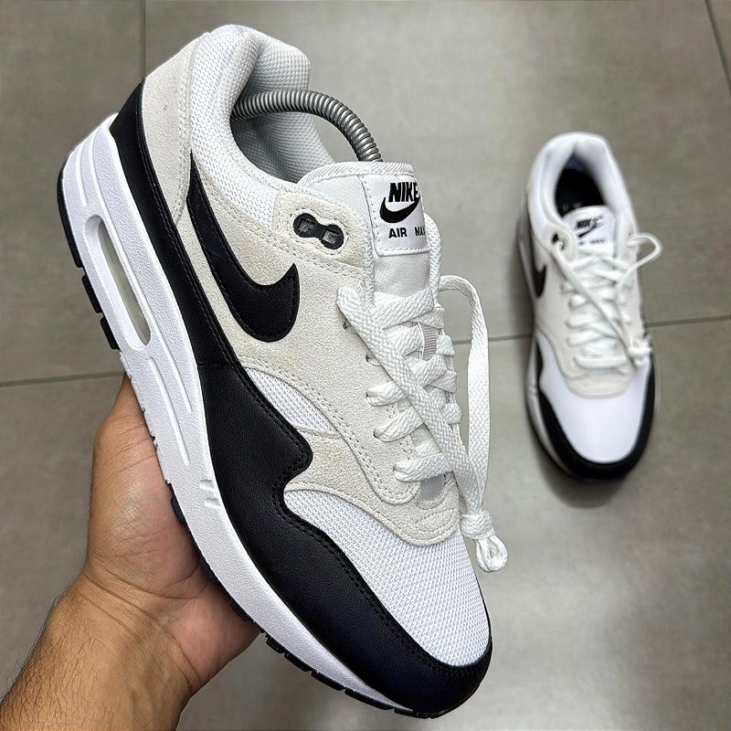 TÊNIS NIKE AIR MAX 1 WHITE BLACK (SEM CAIXA) - mercadohype