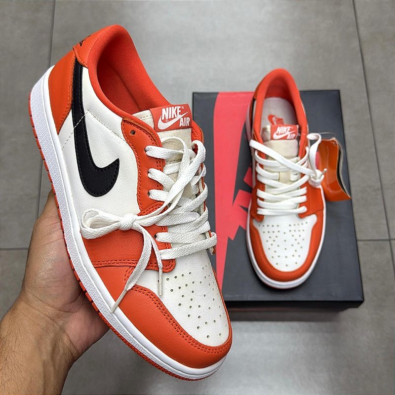 TÊNIS AIR JORDAN 1 LOW STARFISH (COMPLETO) - mercadohype