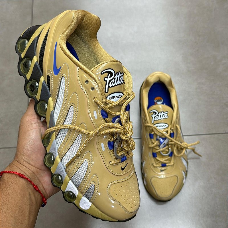 TÊNIS PATTA X NIKE AIR MAX DN8 CLUB GOLD METALLIC SILVER (SEM