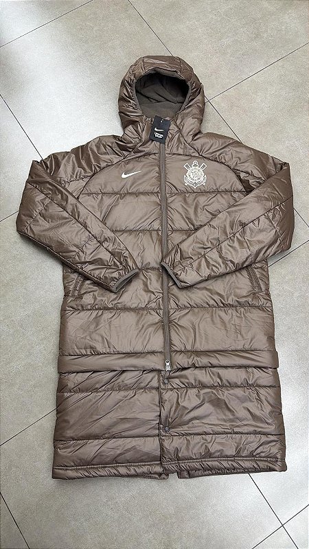 PARKA NIKE CORINTHIANS 24/25 BAROQUE BROWN - mercadohype