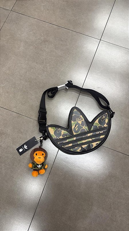 ● BAPE ADIDAS CAMO TREFOIL SHOULDER BAG BAPE X ADIDAS SHOULDER BAG TREFOIL BLACK CAMO - mercadohype