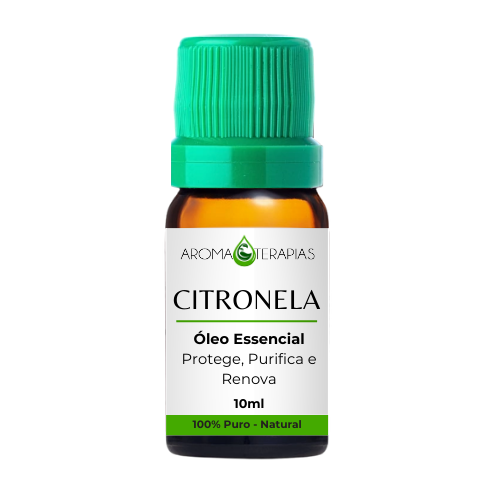 Óleo Essencial Natural Citronela- 10ml - Aroma e Terapias