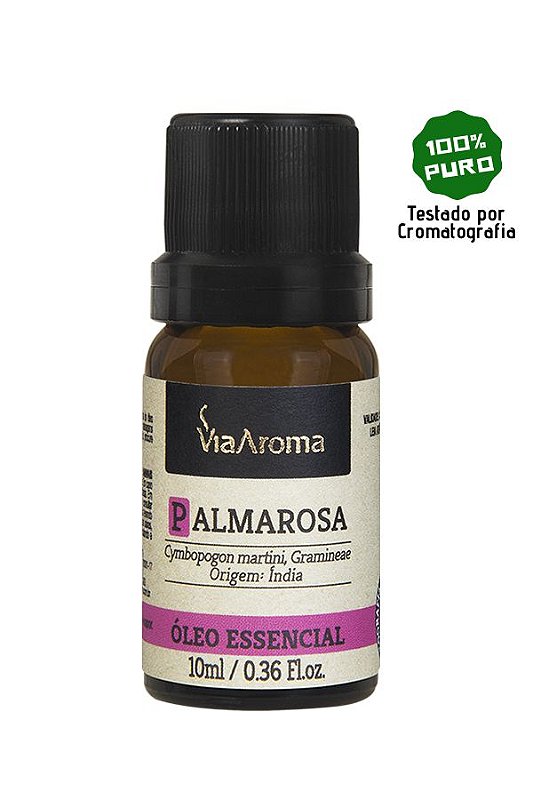 Óleo Essencial Palmarosa 10ml - Via Aroma - Aroma e Terapias