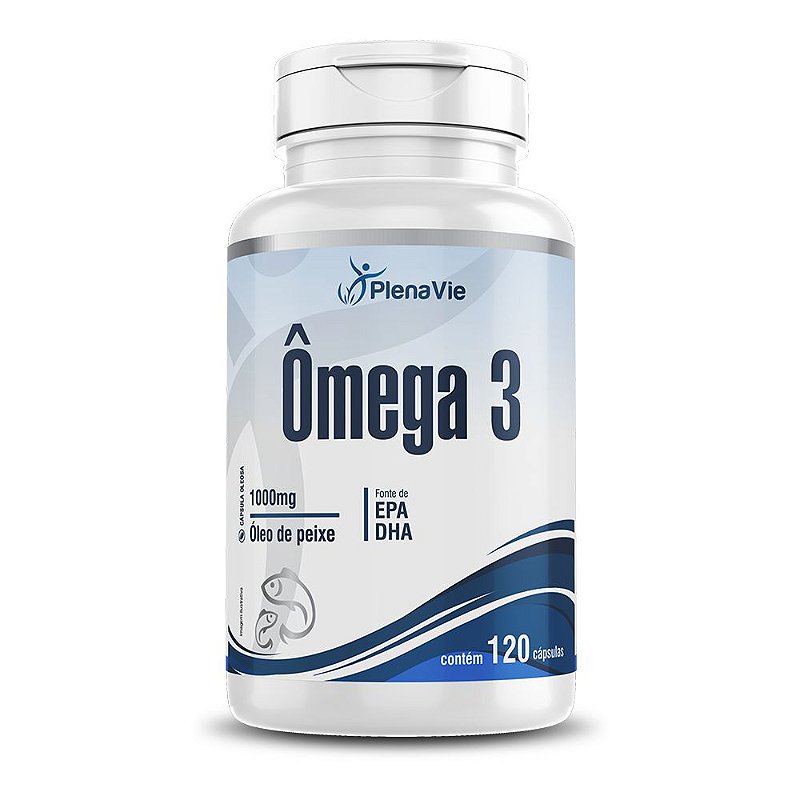 Omega 3 1000mg DHA EPA Frasco Econômico 120 cápsulas PlenaVie Smart