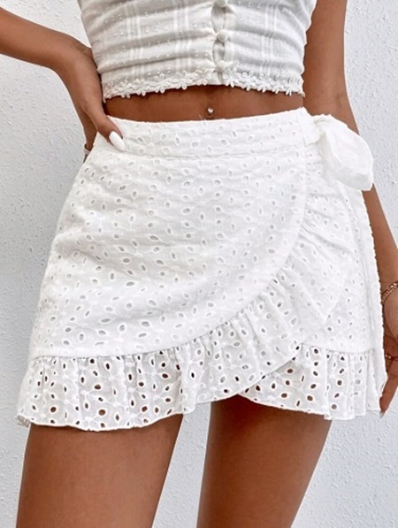 Linho Saia Envelope Transpassada Saia Envelope Em Linho