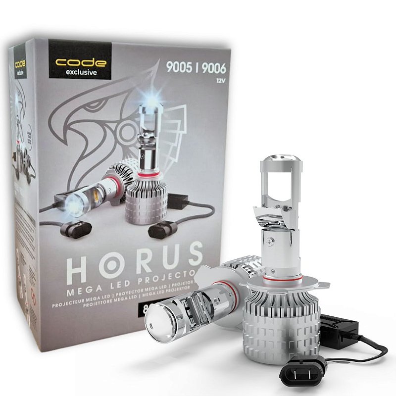 LAMPADA MEGA LED PROJECTOR HORUS 12V 8000K HB3 HB4 CODE - MFL