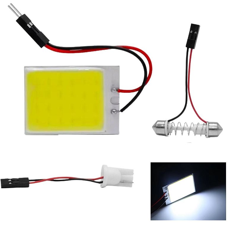 thumbnail image 2 of VS LED Interior Lamp Panel – T10 Torpedo COB 18 SMD, White 12V | Fits C5W C10W Festoon & Wedge Sockets 2 of 5