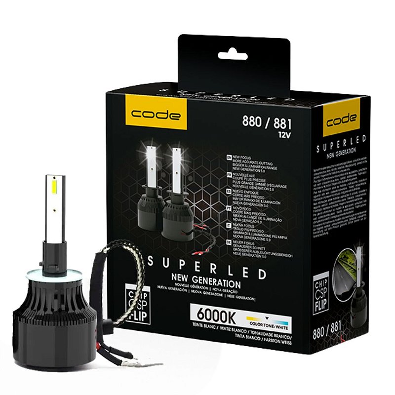 ゆーせい KIT LAMPADAS SUPER LED 881 CODE 6000K - MFL ACESSORIOS LTDA