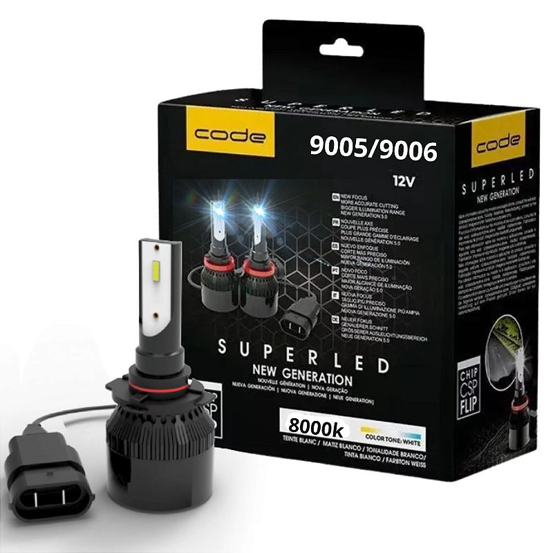 KIT LAMPADAS SUPER LED HB3 9005 CODE 8000K - MFL ACESSORIOS LTDA