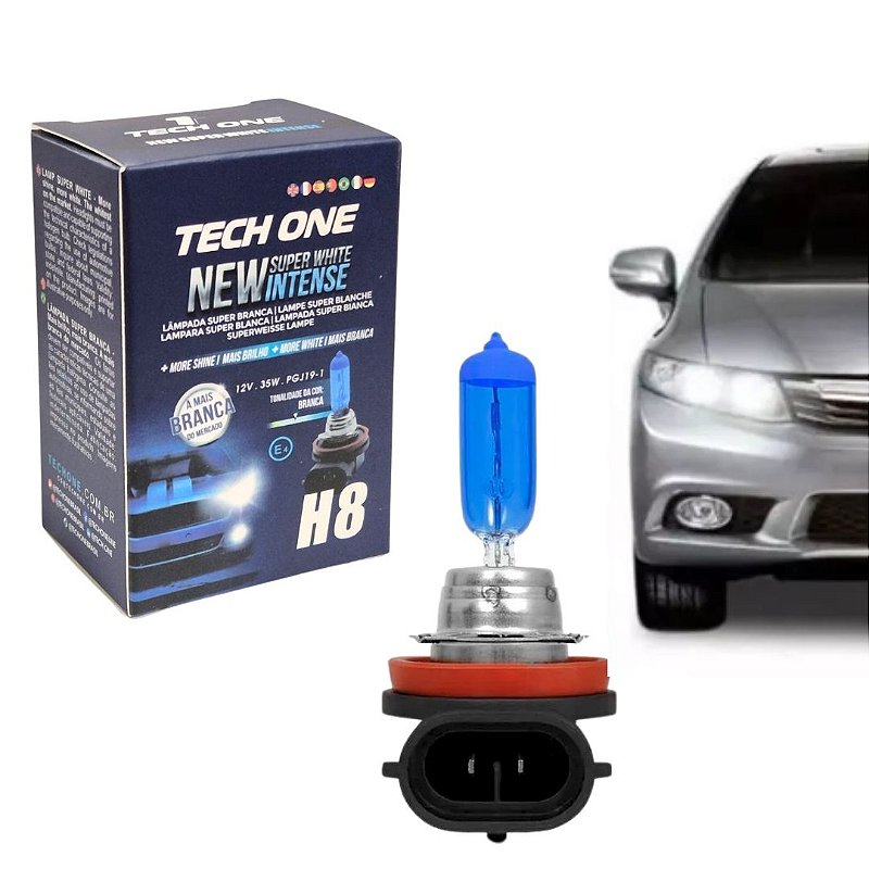 照明① Lâmpadas Super Branca H1 8500/2 12v 55w Efeito Xenon Par | Frete
