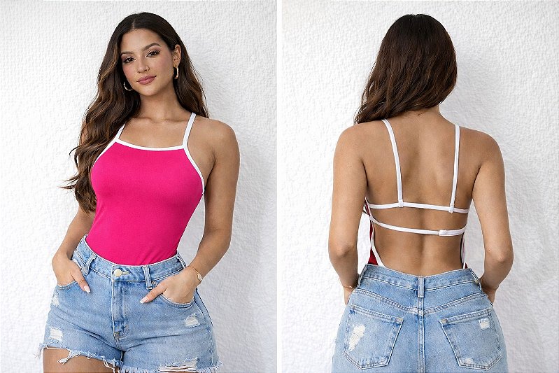 Body Feminino em Suplex com Alça Regulável