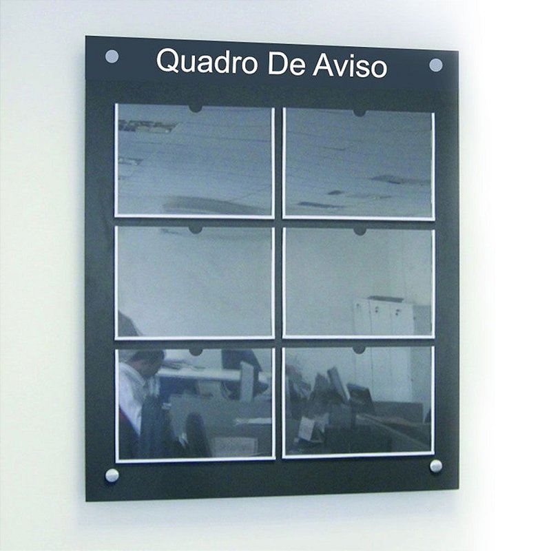 Quadro de Avisos com Displays A em Acrílico Multplak Sorocaba