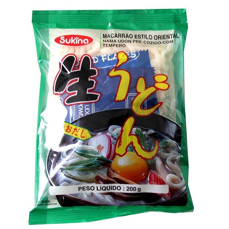 MACARRÃO ORIENTAL UDON PRÉ-COZIDO COM TEMPERO SUKINA - 200g - Miki